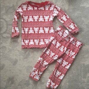 GAP Red & White Bear Print Pajama Set